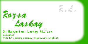 rozsa laskay business card